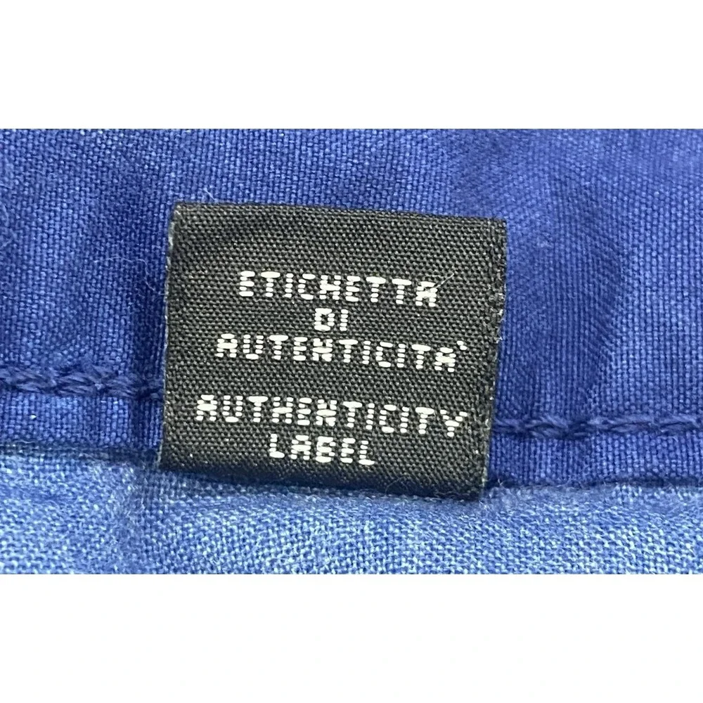 Vtg VERSACE‎ 90s Jeans Couture Ittierre Cotton Pants Sz 34/48 Navy Blue 64-10